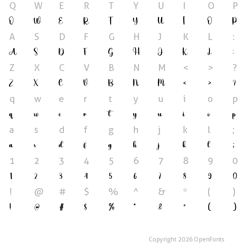 Character Map of Hello Snowman Regular
