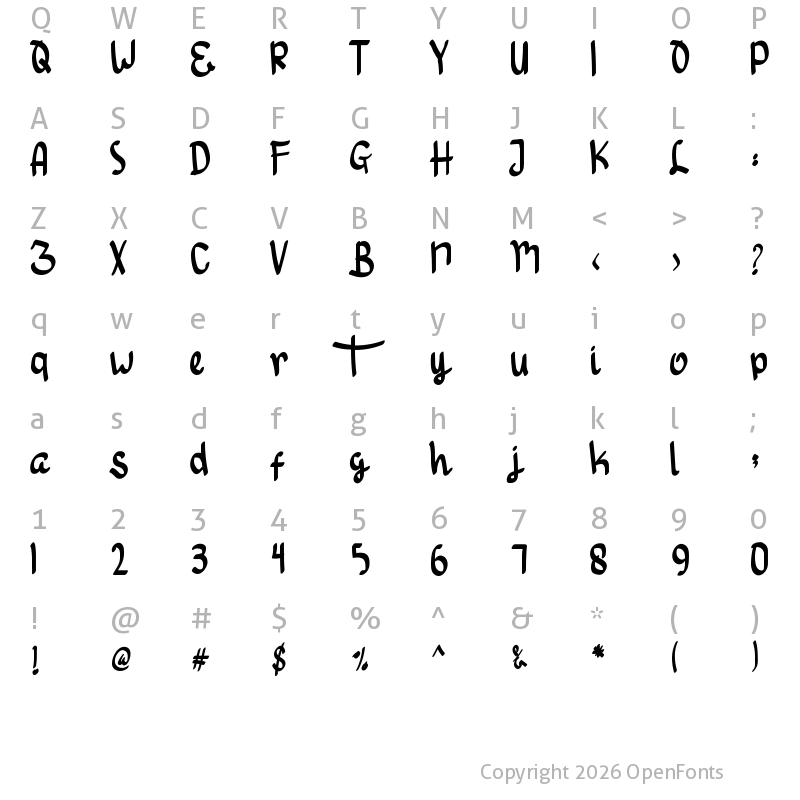 Character Map of Hello Tintin Regular