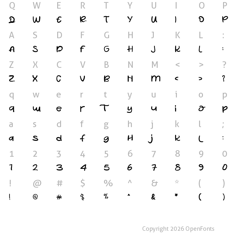Character Map of Hello World Regular