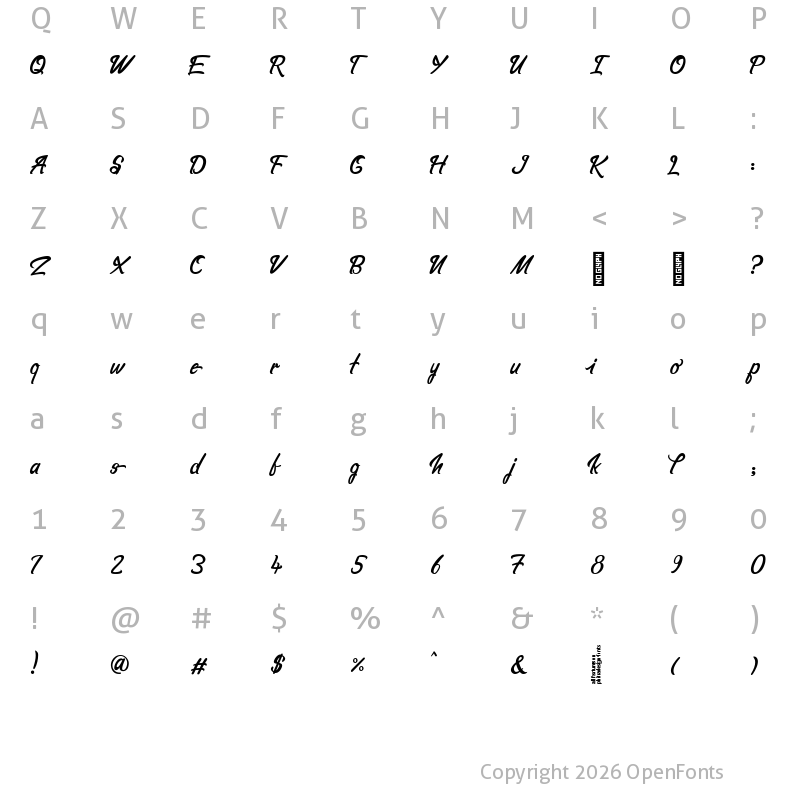 Character Map of hello_love reg