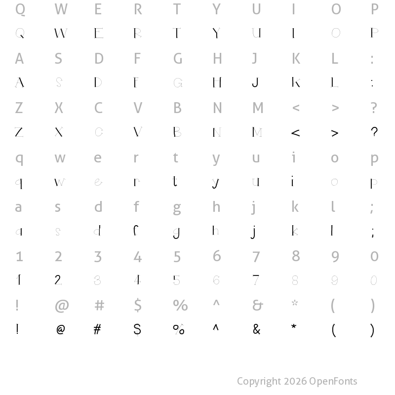 Character Map of HelloRuhdonkulous Medium