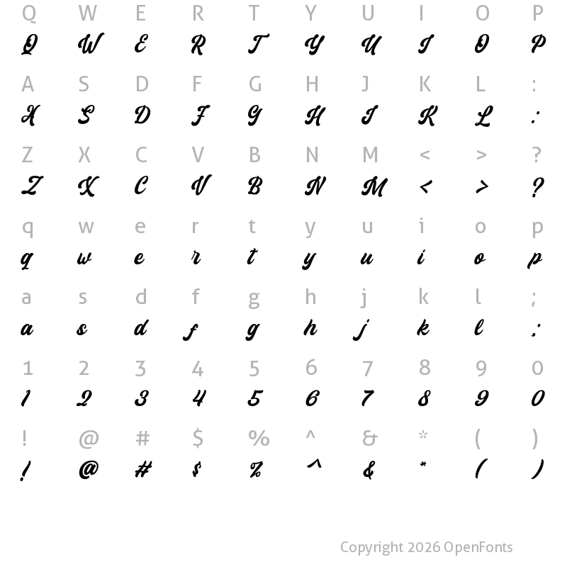 Character Map of Helmida Regular
