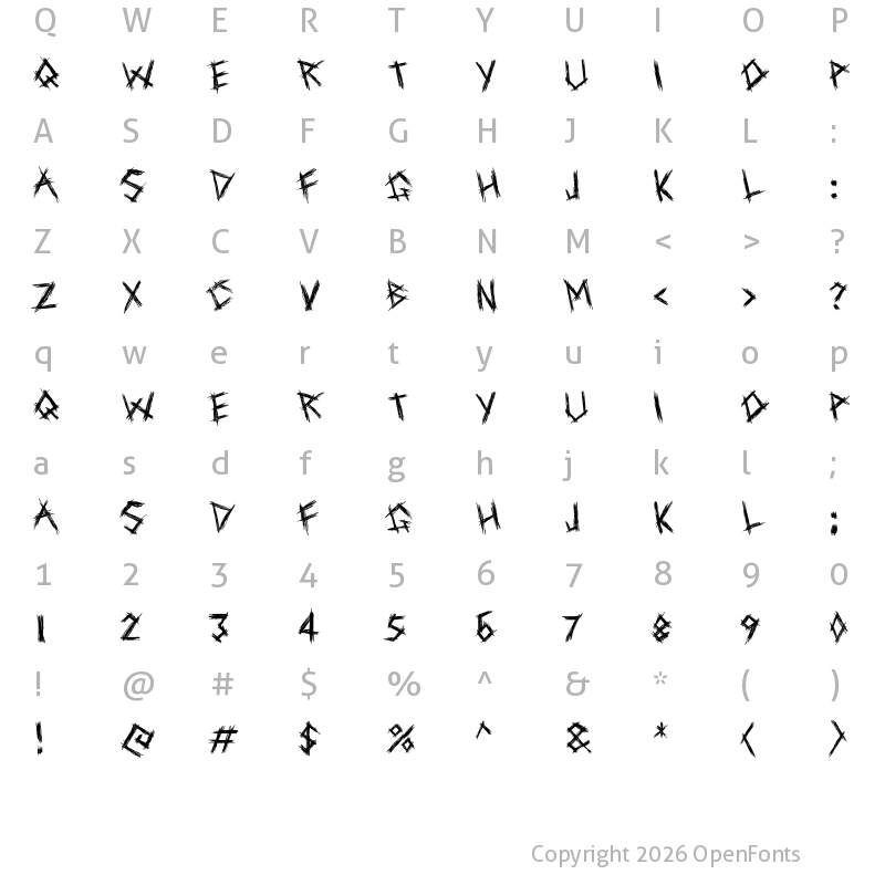 Character Map of Help Me Regular