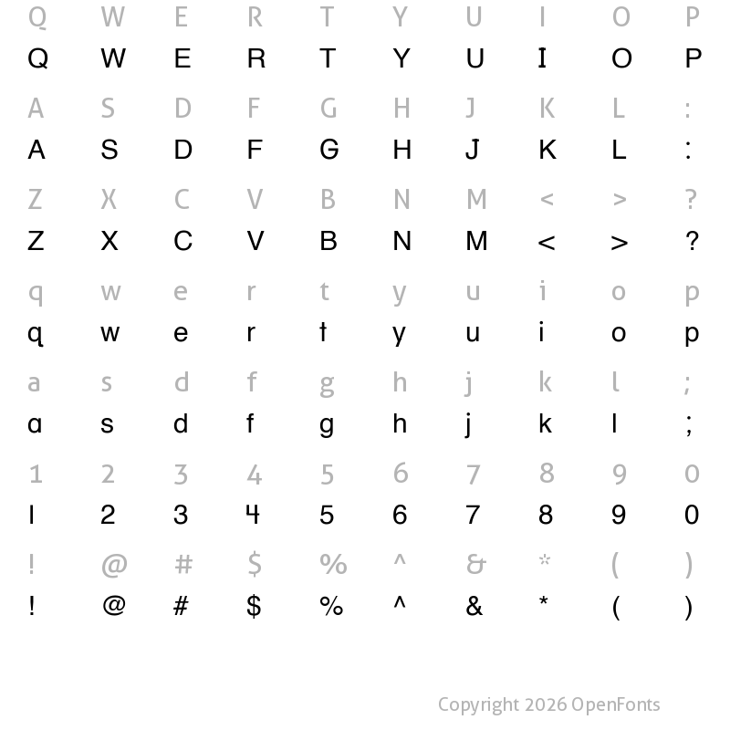 Character Map of Helvetica School Regular