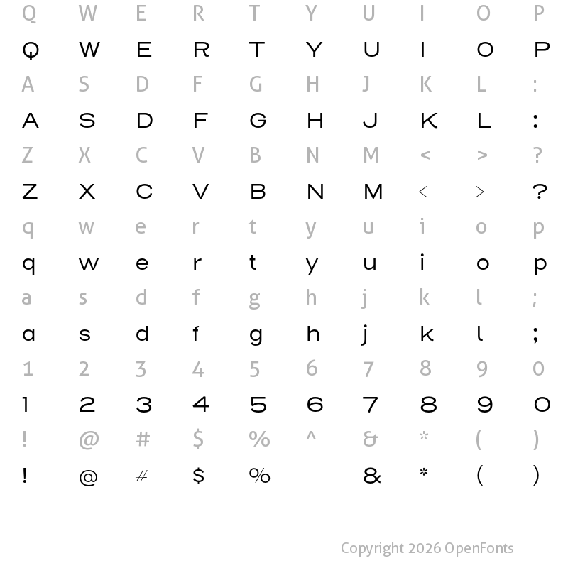 Character Map of Henderson Sans Basic Regular
