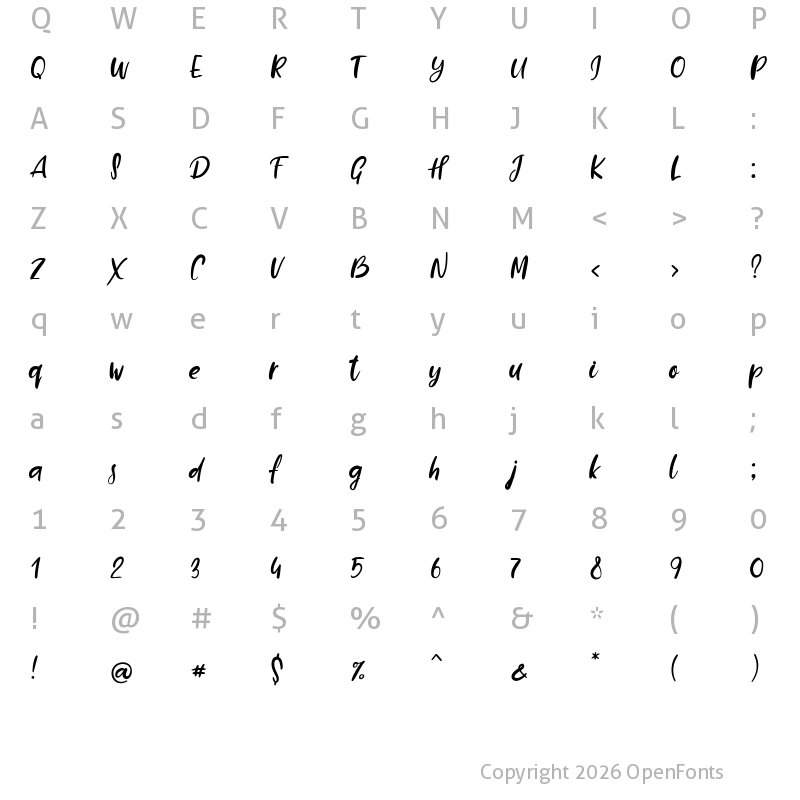 Character Map of Herbarium Regular