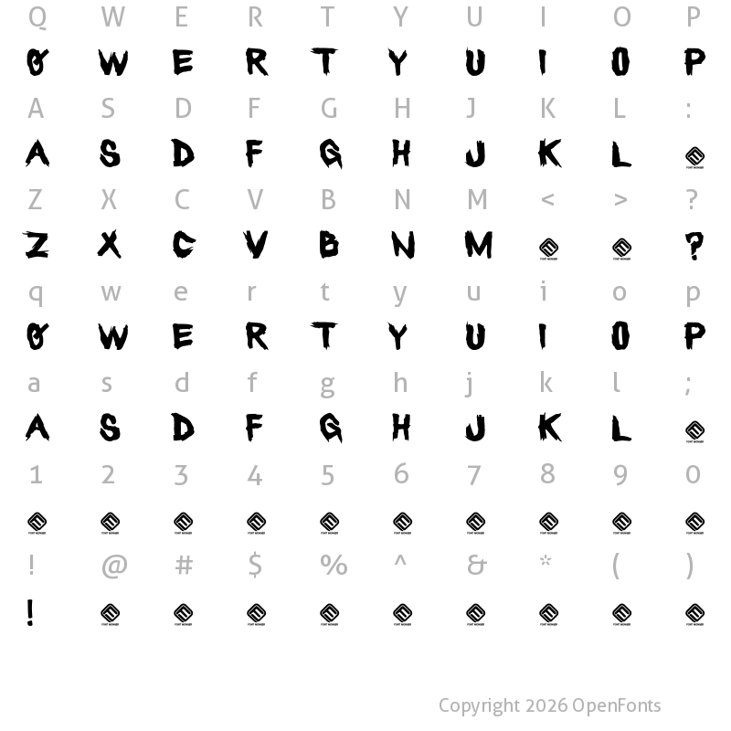 Character Map of Heretic Regular