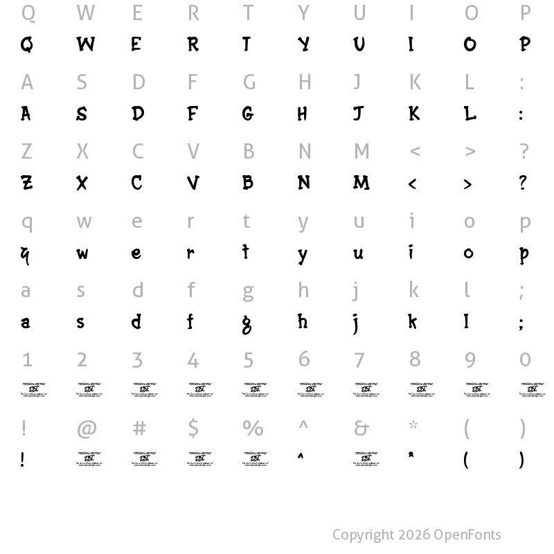 Character Map of Hermazz Regular