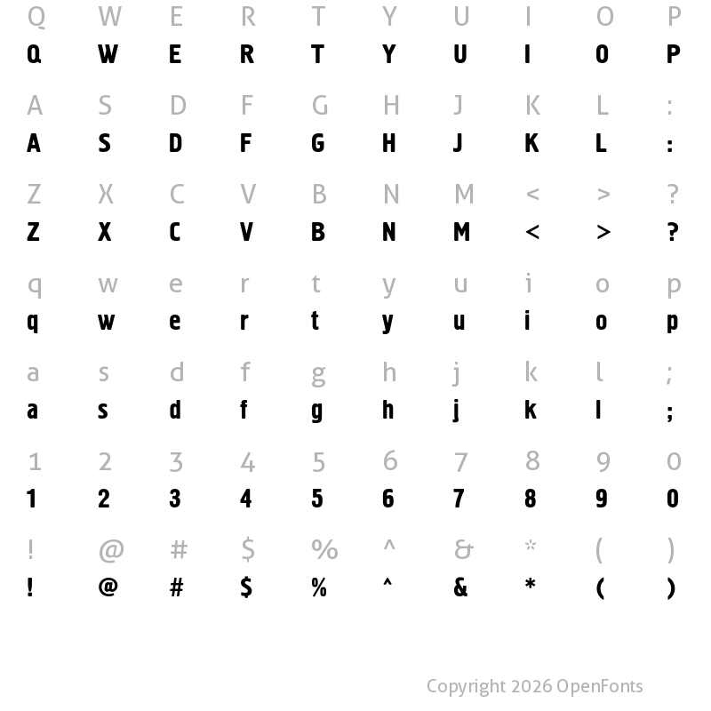 Character Map of Hermes Regular