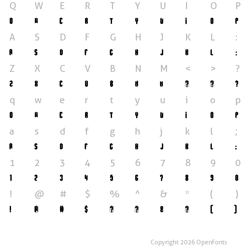 Character Map of Hexatus Regular