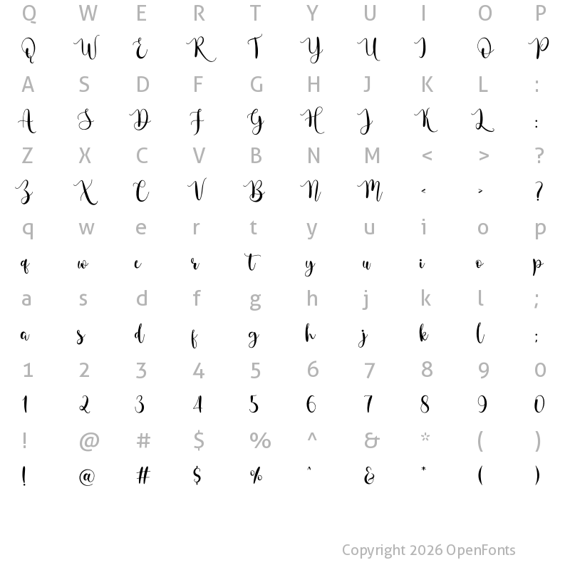 Character Map of Hey Christmas Regular