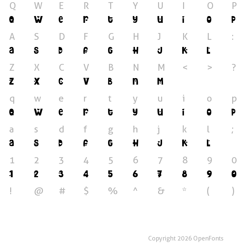 Character Map of Hey Elsie Cute Regular