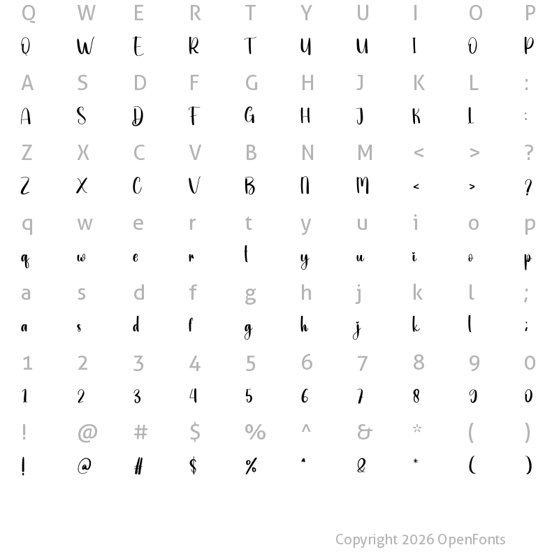 Character Map of Hey Farmhouse Regular
