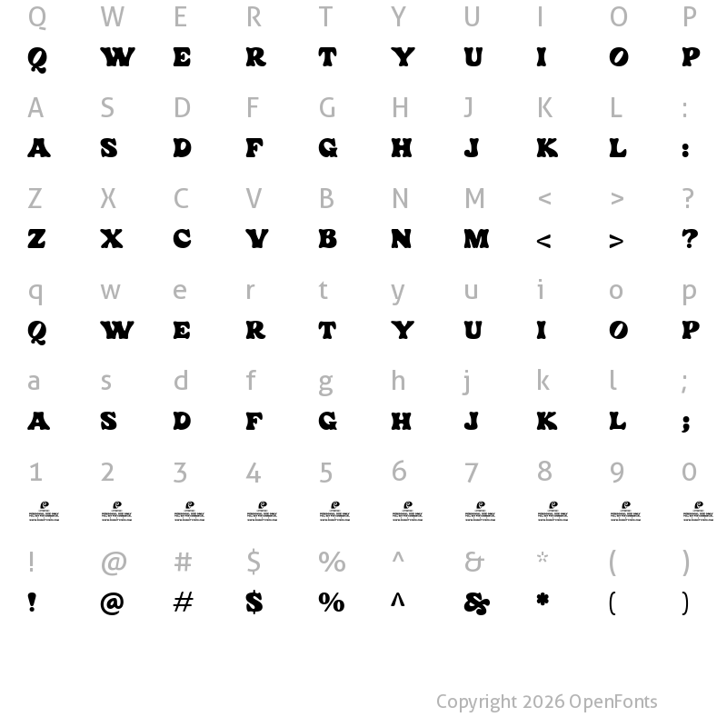 Character Map of Hey Girlie DEMO Regular
