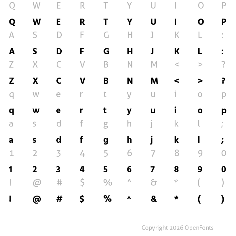 Character Map of Hind Vadodara Bold
