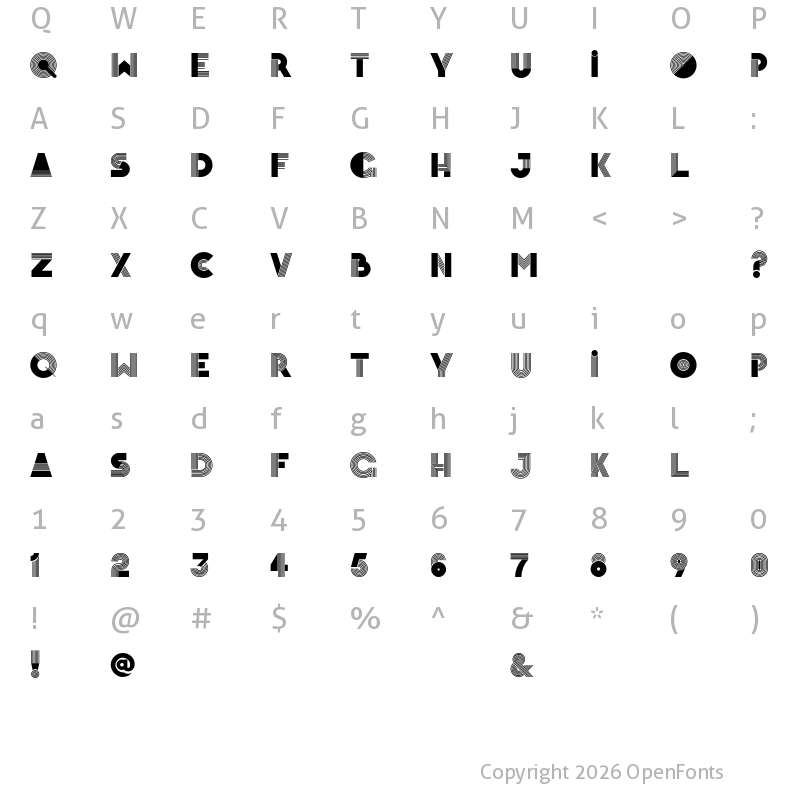 Character Map of Hipstravaganza DEMO Regular