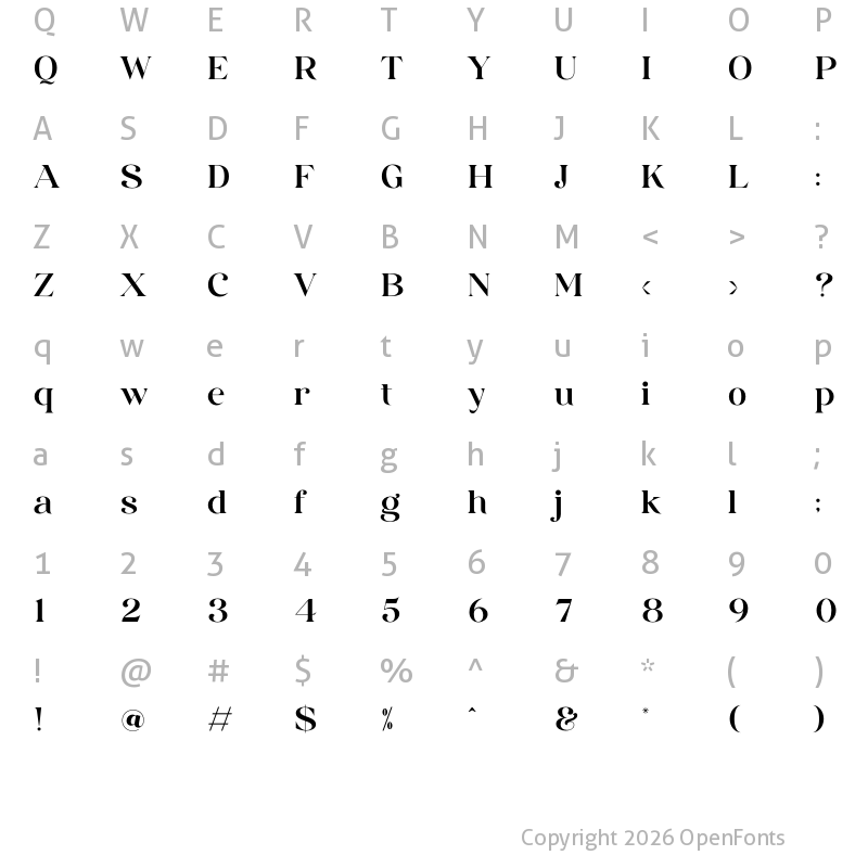 Character Map of Hiraling Regular