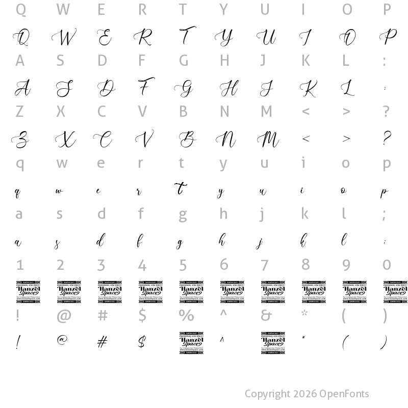 Character Map of Historis Regular