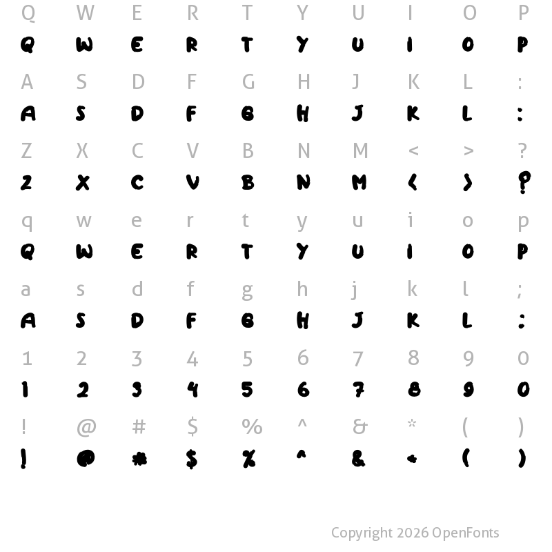 Character Map of History Regular