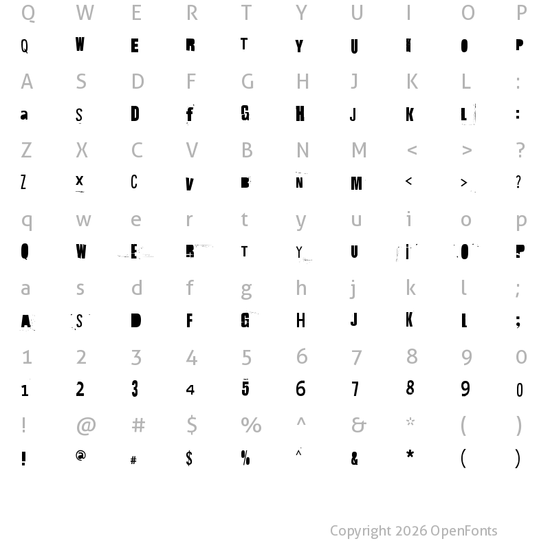 Character Map of Hit me, punk! 11 Regular