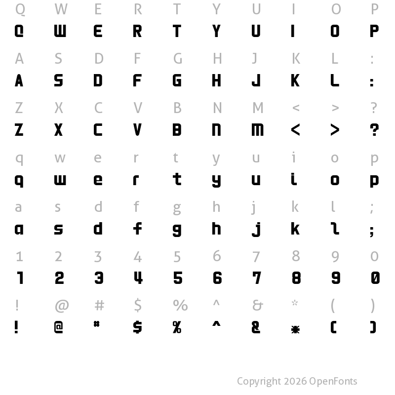 Character Map of HNkani Medium