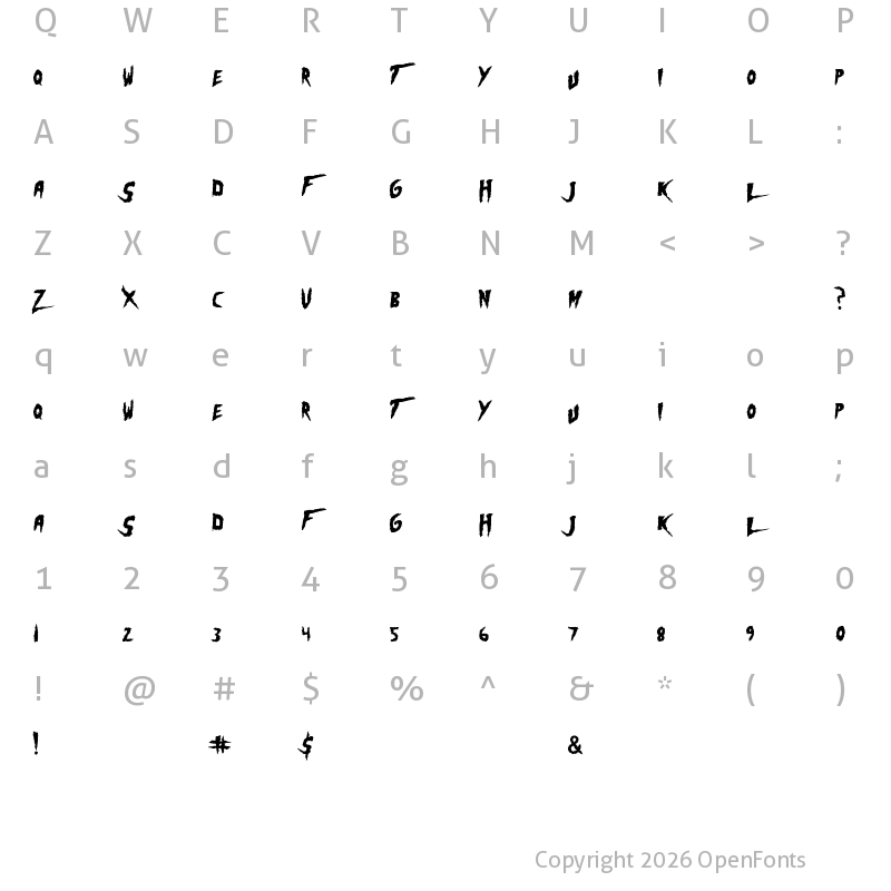 Character Map of HoganMania Regular