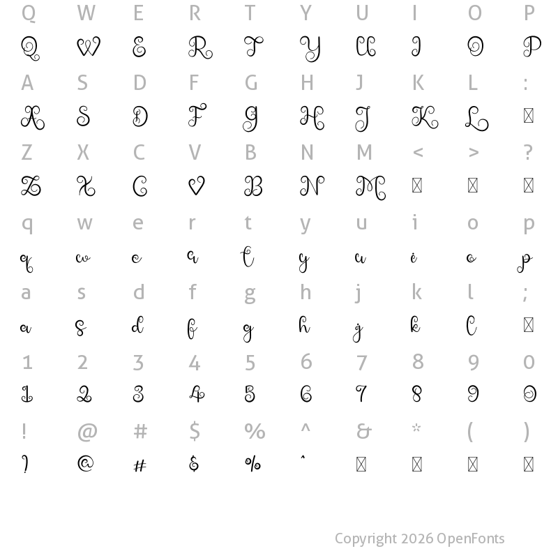 Character Map of Holla Kalsa Regular