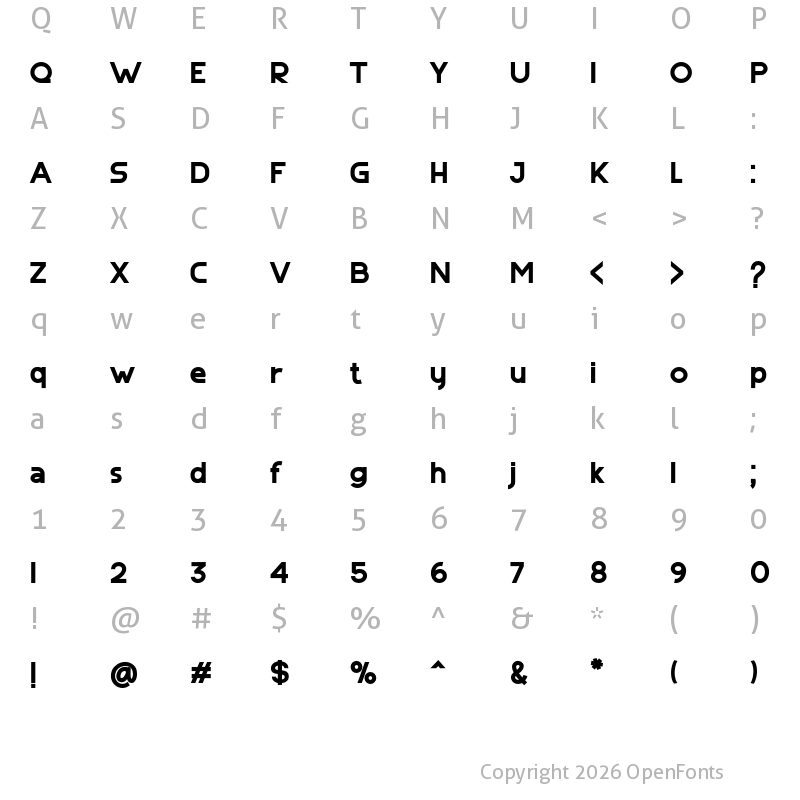 Character Map of Holly Groove Regular