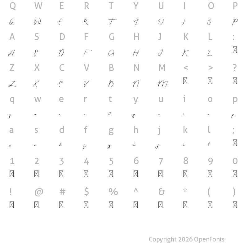 Character Map of Holters Demo Script Inline