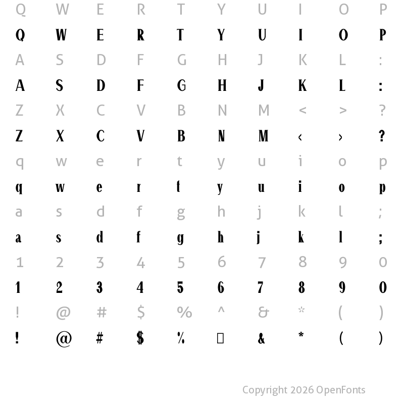 Character Map of Hommer ExtraBold