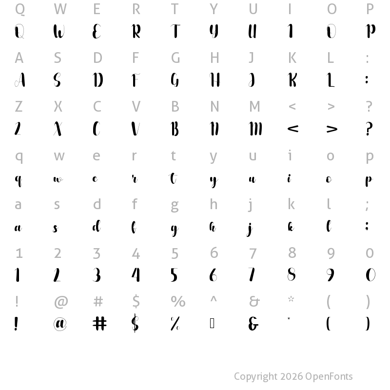 Character Map of honey_buddy Regular