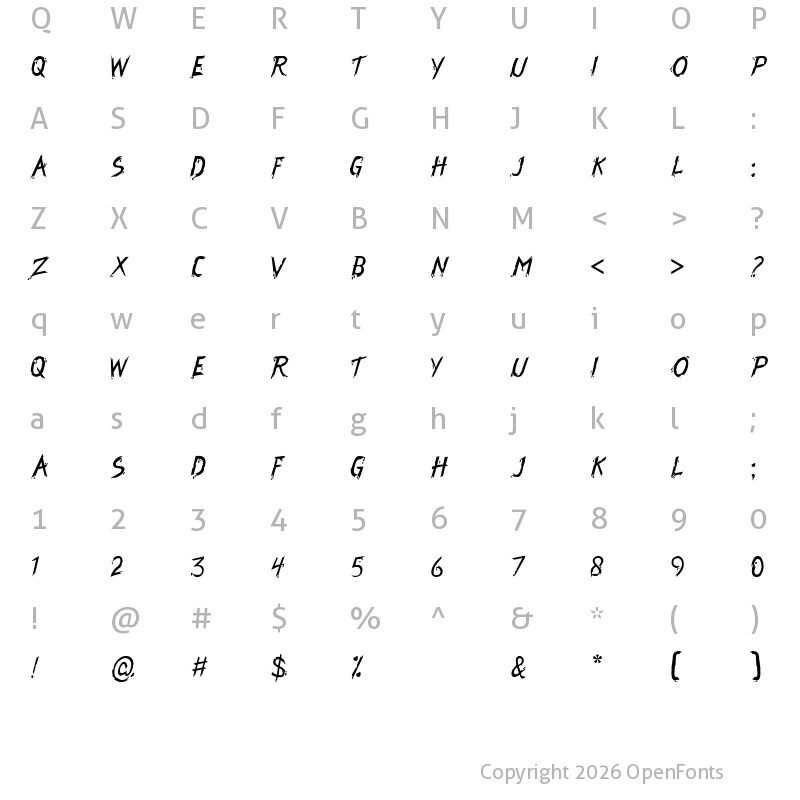 Character Map of Hooded Regular