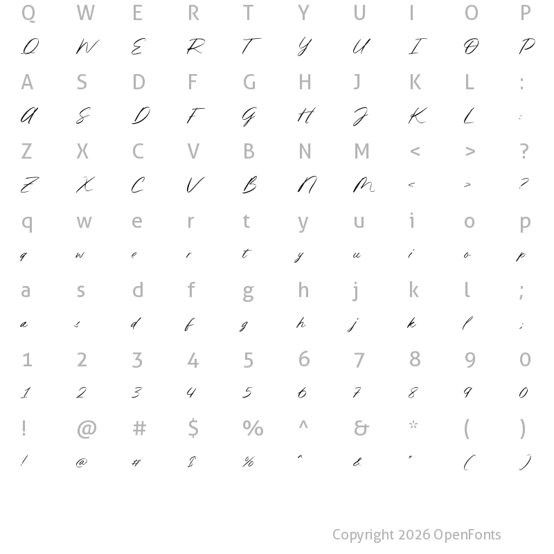 Character Map of Hopewell Regular