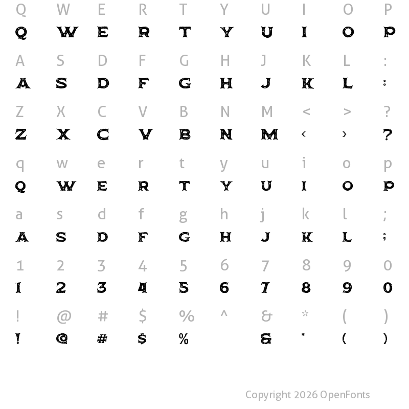 Character Map of Horbse Textured