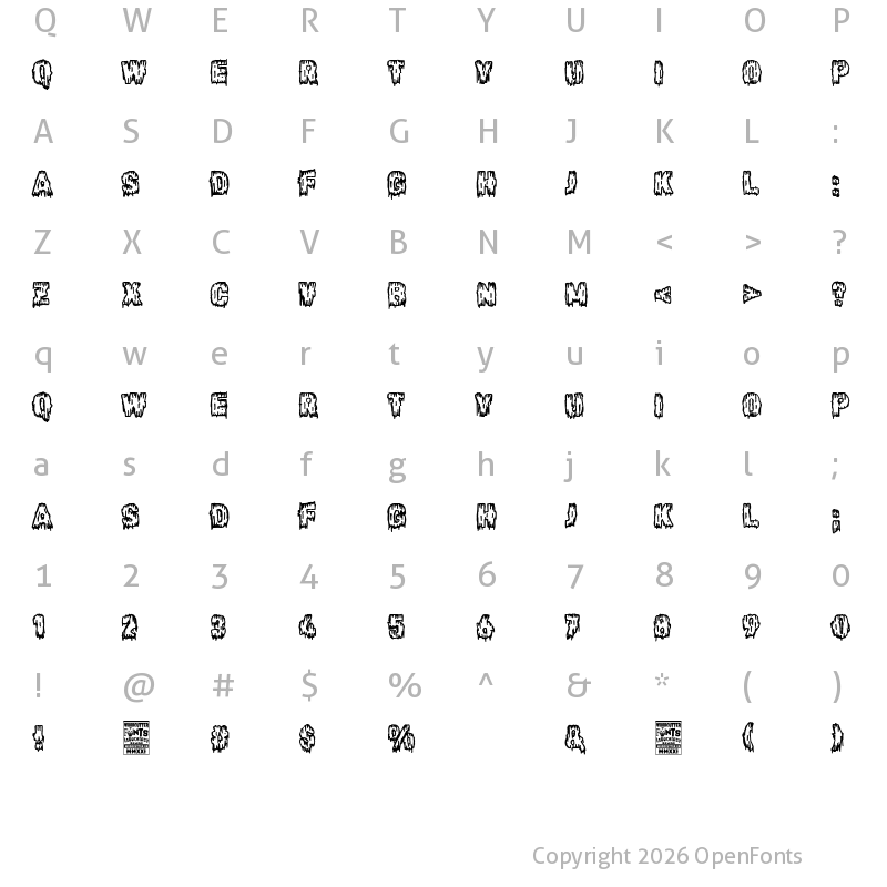 Character Map of Horror Magazine Regular