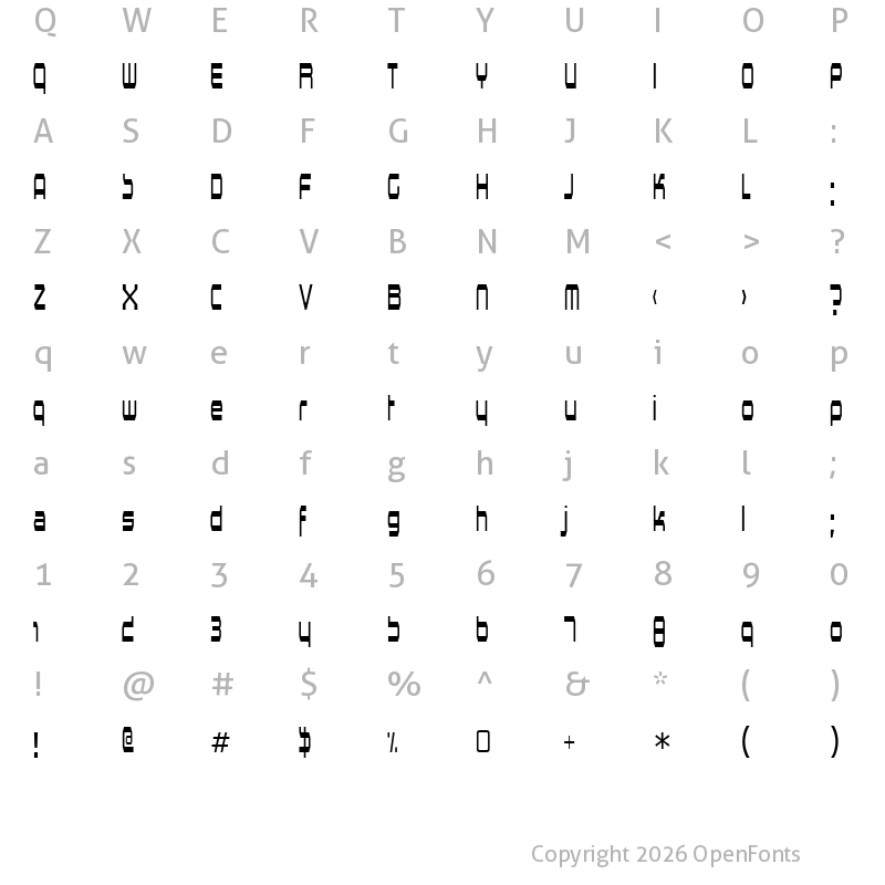 Character Map of Horsepower Regular