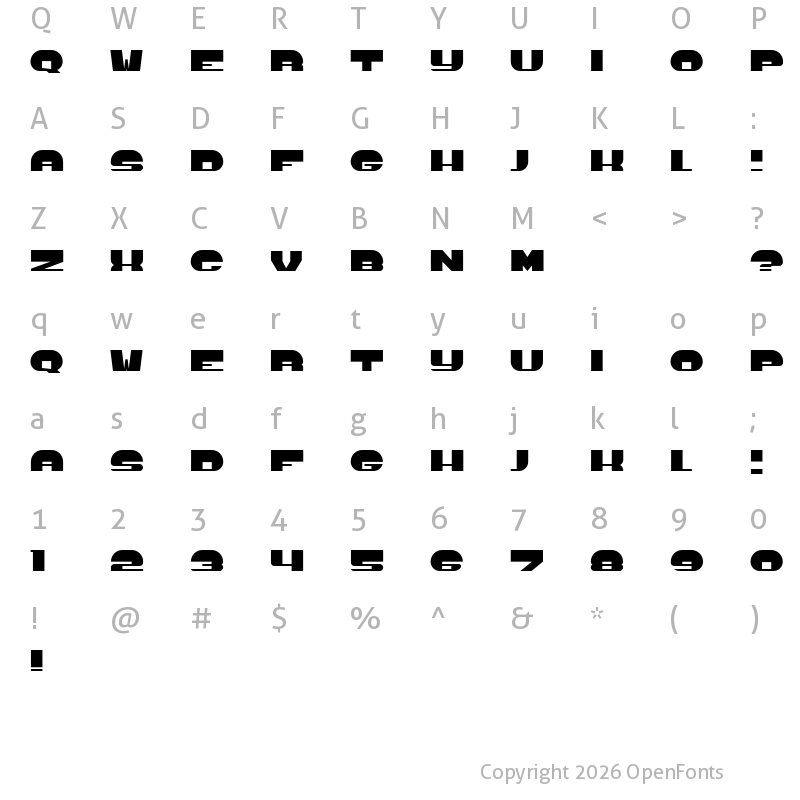 Character Map of Hours Regular