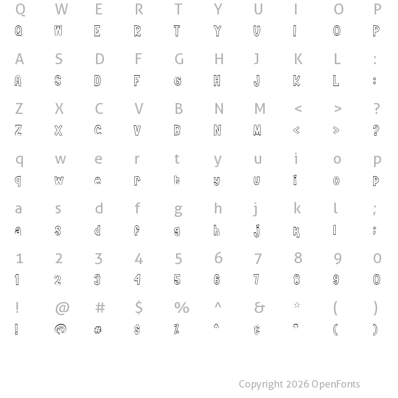 Character Map of House Easter Outline Outline