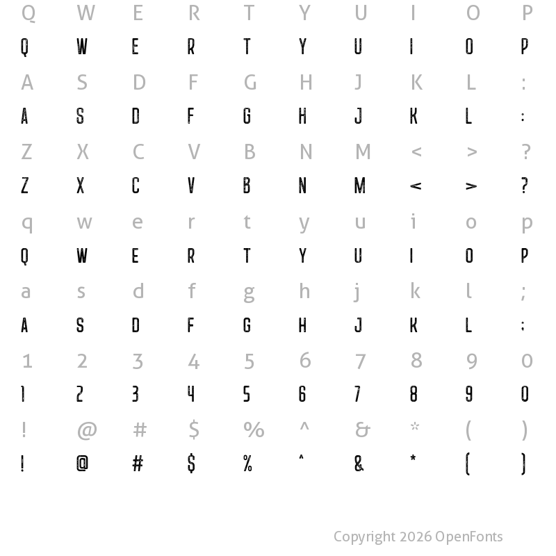 Character Map of How Dare You Regular