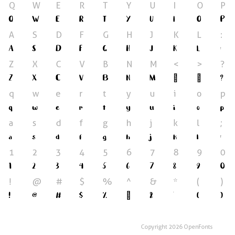 Character Map of HT Daisy Delight Regular