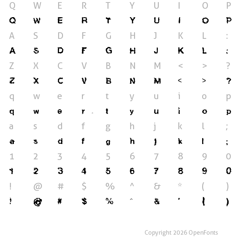Character Map of Hucris Regular