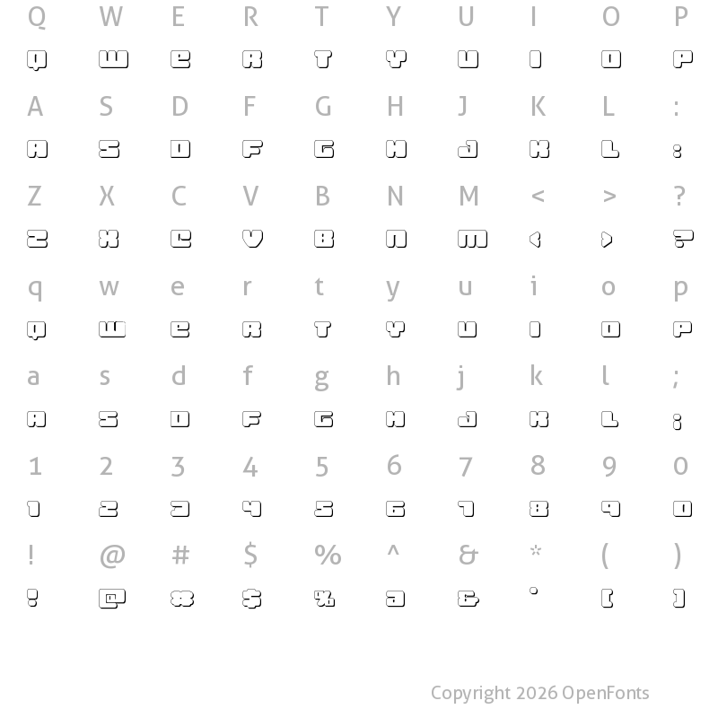 Character Map of Hula Hoop Girl 3D Regular