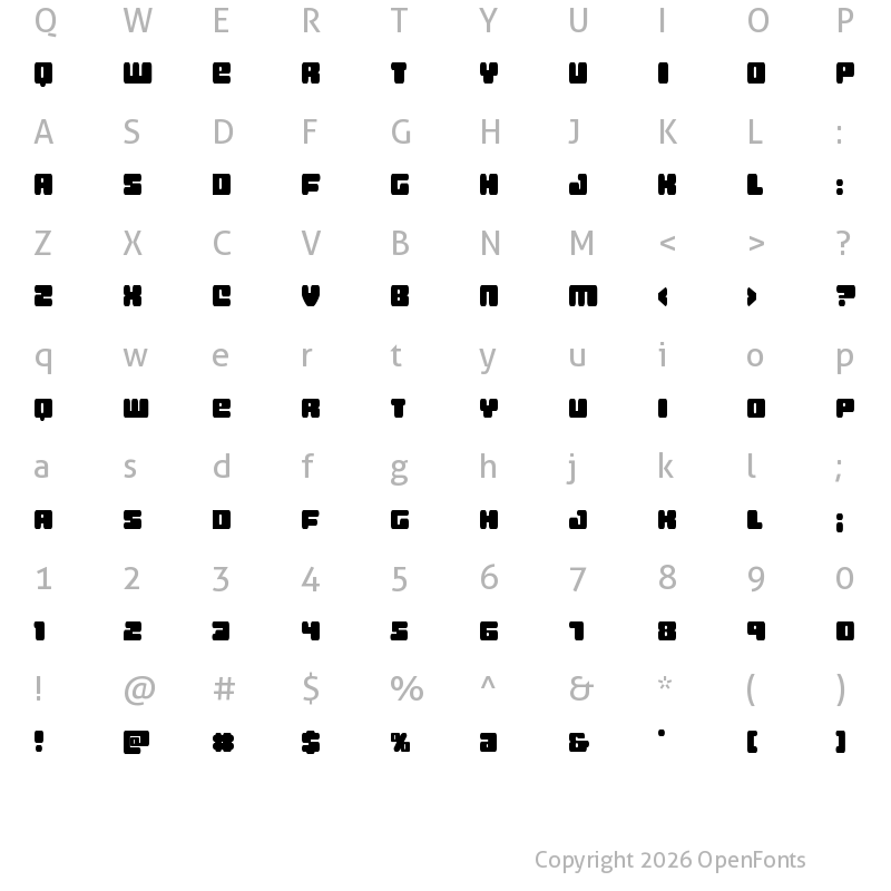 Character Map of Hula Hoop Girl Condensed Condensed