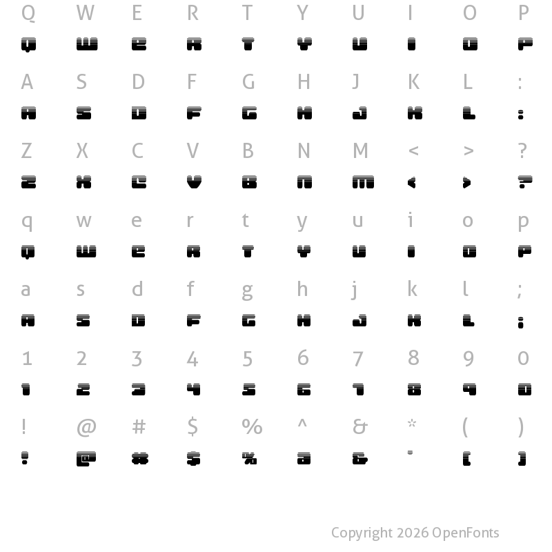 Character Map of Hula Hoop Girl Halftone Regular