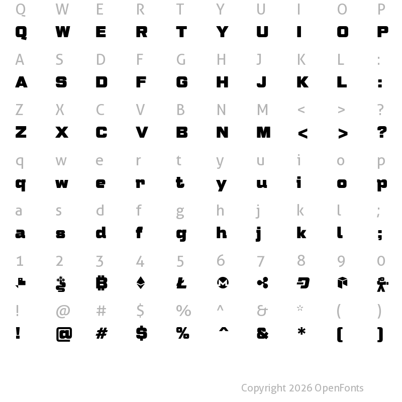 Character Map of Humato Heavy