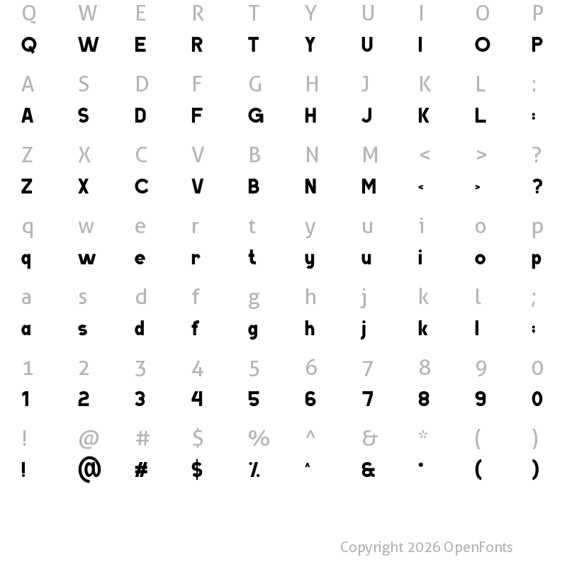 Character Map of HURDEI Regular