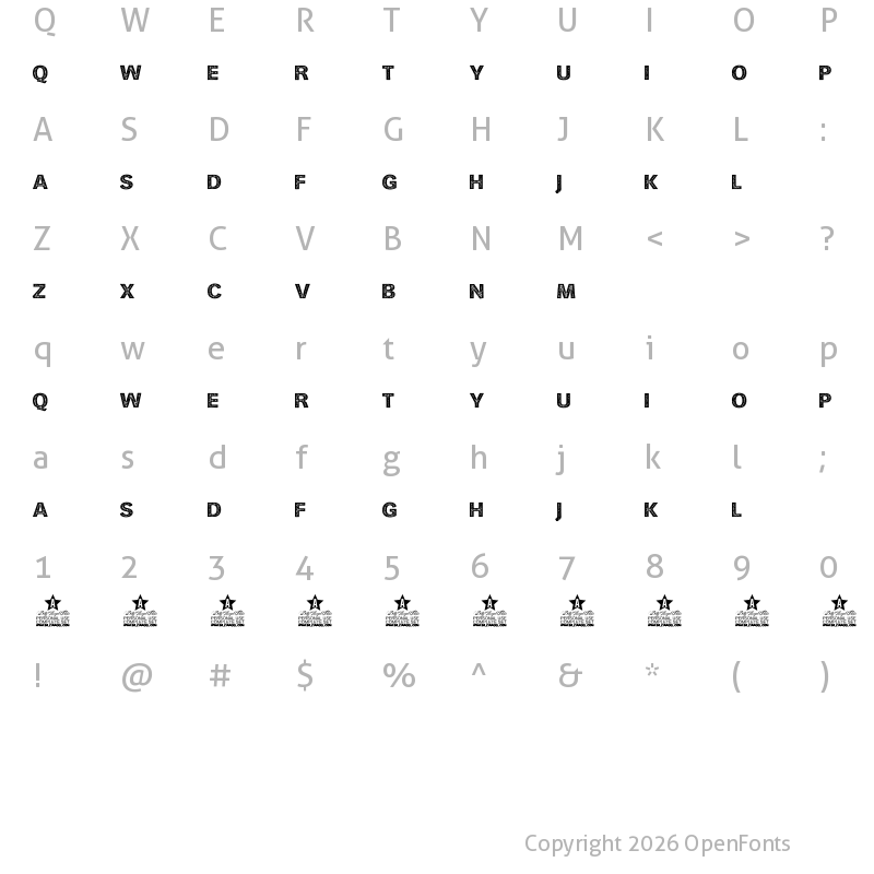 Character Map of HURLANT PERSONAL USE Regular