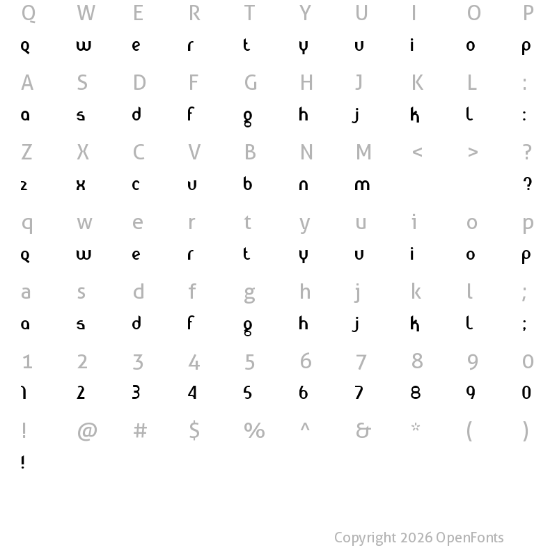 Character Map of hurray hurray