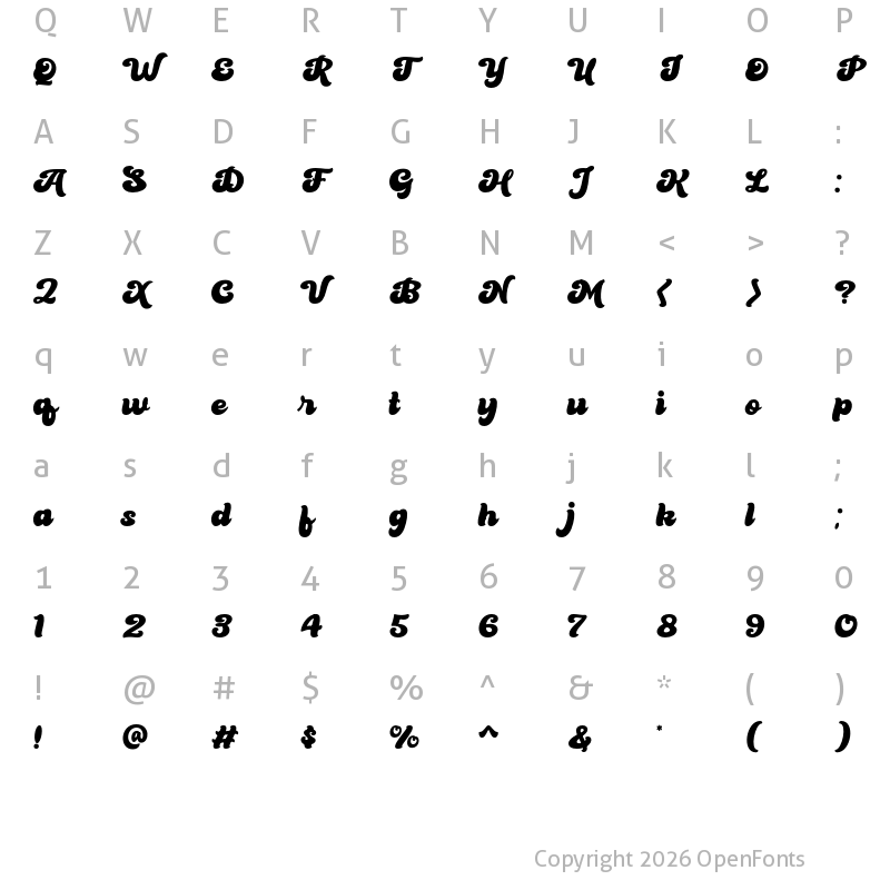 Character Map of Hyokim Regular