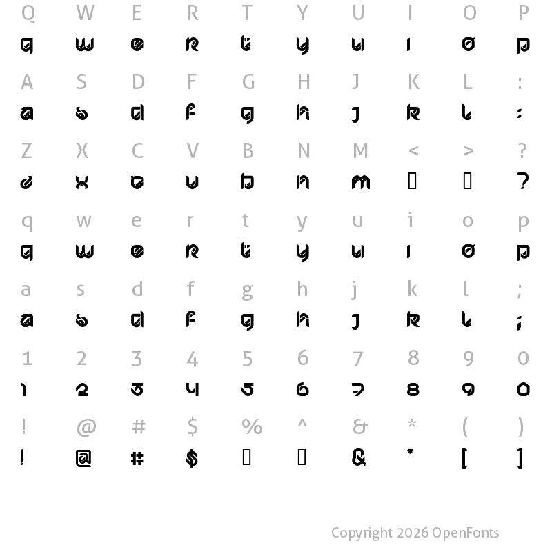 Character Map of HYPD BD Bardust Remix HYPD BD Bardust Remix